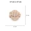 Knotty Combed Cotton Knitted Decorative French Beige Knot Pillow 7 x 7 Inches