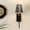 Devansh Metal Electric Wall Light in Black Colour with Black Shade Count of 1 Light