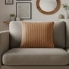 Stripe Knit Espresso Copper Print Cushion Cover 16X16  Inches