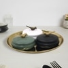 Metalsmith Metal Serveware Box Set of 4 with Tray Multicolor Finish