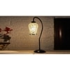 Multicolor Mosaic Glass Curvy Table lamp with Iron Base (EN18)