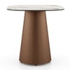 Aeris Metal Side Table in Pluto Spanish Ceramic Finish