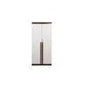 Meridian engineered wood two door wardrobe with Columbian walnut finish