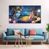The Castle Decor Radha Krishna Spiritual Wall Art Framed Painting 27x48 Inch (Style 12)