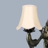 Devansh Gold Antique Wall Mounted Lamp With Off-White Cotton Shade
