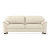 Farina 3 Seater Half Leather Sofa In Creme Fraiche Italian Leather
