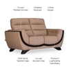 Davos 2 Seater Leatherette Sole in Mushroom Beige Colour