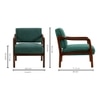 Citrus Boucle Fabric Arm Chair in Green