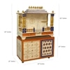 D'Dass Honeywood Mdf and Sheesham  Wall Hanging Wooden Temple For Pooja