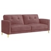 Novelle 3 Seater Click-Clack Sofa cum Bed  in Pink Colour