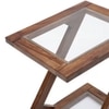 Zeta Solid Wood Side Table in Teak Finish