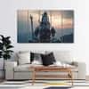The Castle Decor Lord Shiva Mahadev Rising Sun Wall Art 27x48 Inch