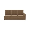 Apollo Compact Sofa (Colour : Fawn Velvet, Cushion : Hard, Back Type : High Back, Seating Capacity : Left Aligned 3 Seater + Left Aligned Chaise + Ottoman)