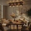 Star Brown Solid Wood Ceiling Light