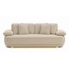 Jonet Velvet 3 Seater Sofa in Cream Color