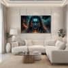 The Castle Decor Lord Shiva Wall Painting Design 2 Wooden Framed 27x48 Inch