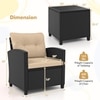 Carry Bird Wicker Patio Furniture Outdoor Balcony Chairs In Black And Beige Colour