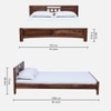 Misty Solid Wood King  Size Bed Without Storage (Provincial Teak Finish)