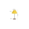 Cillian Yellow Fabric Shade Table Lamp with Steel Steel Base