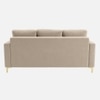 Arab Velvet 3 Seater Sofa Cream Color