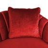 Mid Century Fabric Sofa (Red Velvet)