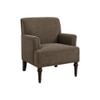 Terren Boucle Fabric Lounge Chair in Brown