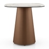 Aeris Metal Side Table in Pluto Spanish Ceramic Finish