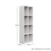 Hexa Engineered Wood Bookshelf Multipurpose Storage Rack in Frosty White Colour