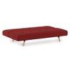 Zehnloch 3 Seater Click Clack Sofa cum Bed In Salsa Red Colour