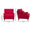 Dexter Boucle Fabric Lounge Chair in Red Colour