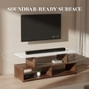 Bluewud Victor Engineered Wood Tvcabinet In Brown Maple & White Finish