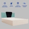 Nadi Engineered Wood Queen  Size Bed With Hydraulic Storage (Melamine Finish, White Colour)