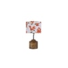 Erica Multicolour Fabric Shade Table Lamp with Natural Wooden Base