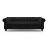 Winchester 3 Seater Leather Sofa in Licorice Colour