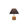 Judy Blue Natural Fiber Shade Table Lamp with Natural Wooden Base
