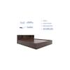 Tsukiko Engineered Wood Queen  Size Bed With Box Storage (Walnut Finish)
