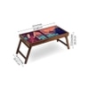 Waiting lady Solid Wood Breakfast Table/Tray In Multicolour