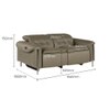 Splendor Two Seater Motorized Leather Recliner in Olive Green Colour