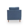 Stevens 1 Seater Fabric Sofa in Turkish Blue Colour
