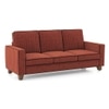 Apollo Neo  High Back 3 Seater  Fabric Sofa In Dark Coral Colour