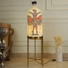 Rhythmic Beauty Foldable Metal Electric Floor Lamp in White Colour