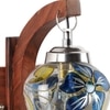 Devansh Solid Wood Electric Wall Light in Brown Colour with Multi Shade Count of 1 Light