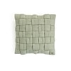 Basket Knit Pistachio Green Cotton Cushion Cover 16X16 Inches