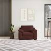 Esquel Premium 1 Seater Fabric Sofa in Deep Crimson Velvet Colour
