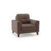 Verona Essential 1 Seater Fabric Sofa in Daschund Brown Colour