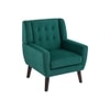 Azriah Boucle Fabric Accent Chair in Green