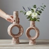 Rustic Speckled Ring Vases