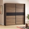 Avalon Engineered Wood 2 Sliding Door Wardrobe in Chocolate Oak Finish