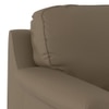 Farina 3 Seater Half Leather Sofa In Dark Truffle Italian Leather