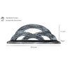 Davis Grey Colour Solid Wood Handcarved Floating Wall shelf in Rainbow Design